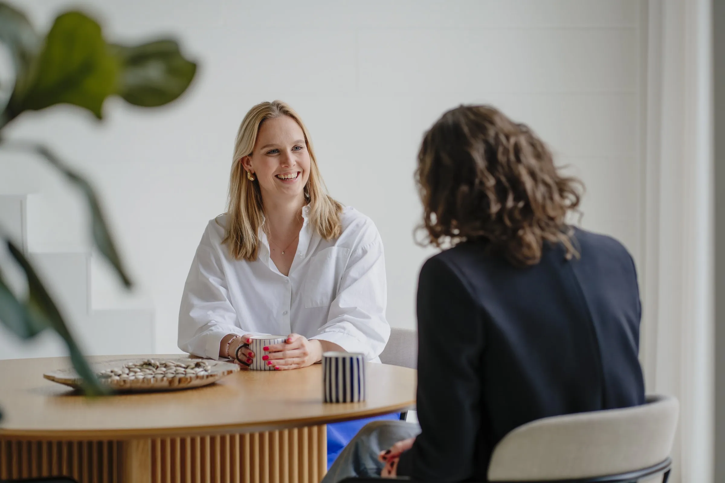 Imke ontspannen in gesprek